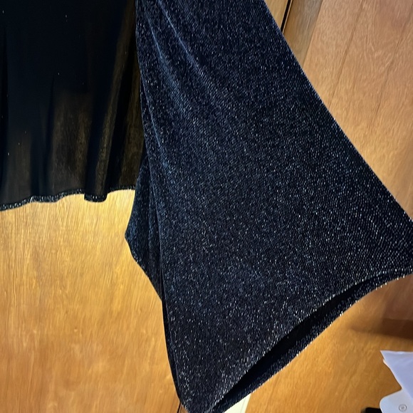 Rox&ALI woman top elbow length sleeve 22/24 black silver  sparkle - Picture 3 of 5